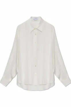 Stella McCartney WHITE Silk shirt with a loose fit