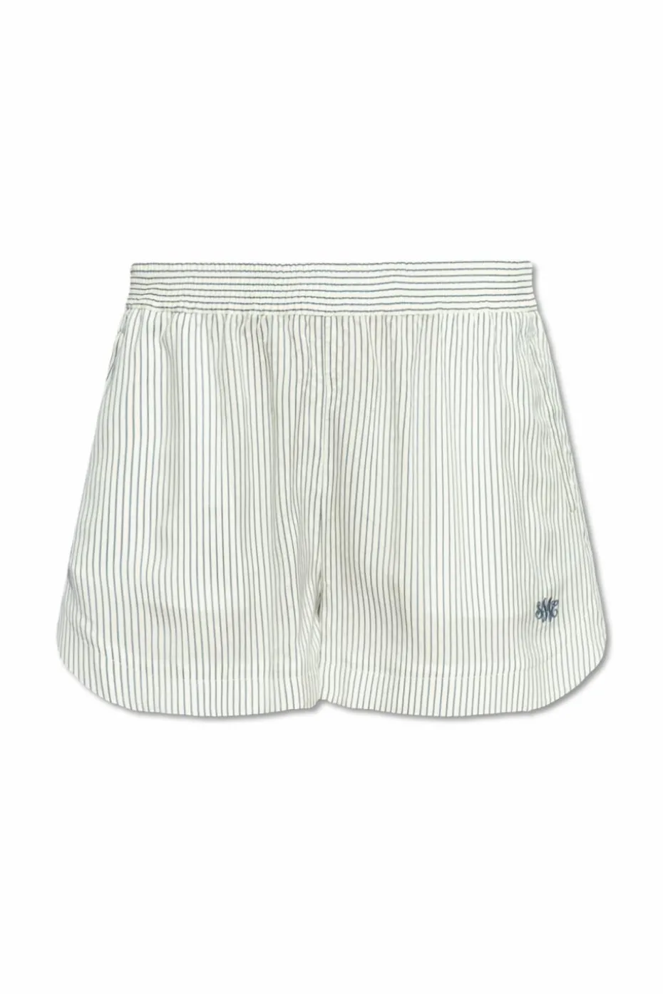 Stella McCartney WHITE Striped silk shorts
