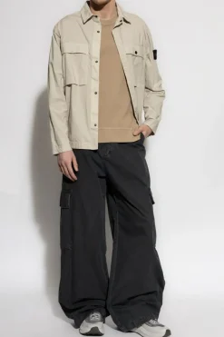 Stone Island beige Crew neck sweatshirt