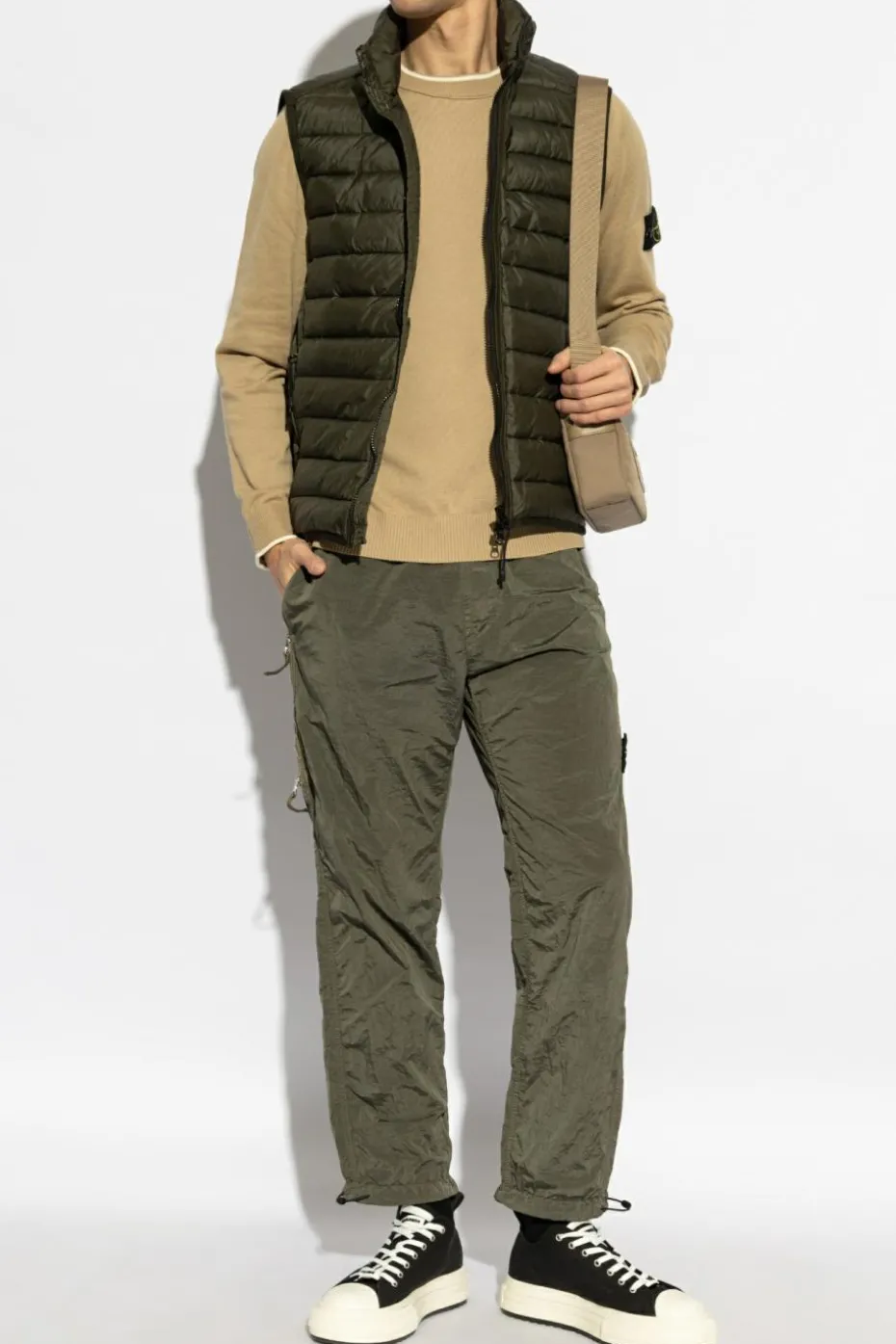Stone Island beige Sweater with round neckline