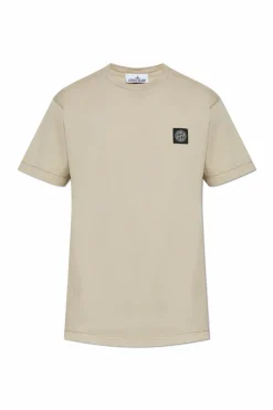 Stone Island beige T-shirt with logo