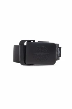 Stone Island BLACK Belt with logo