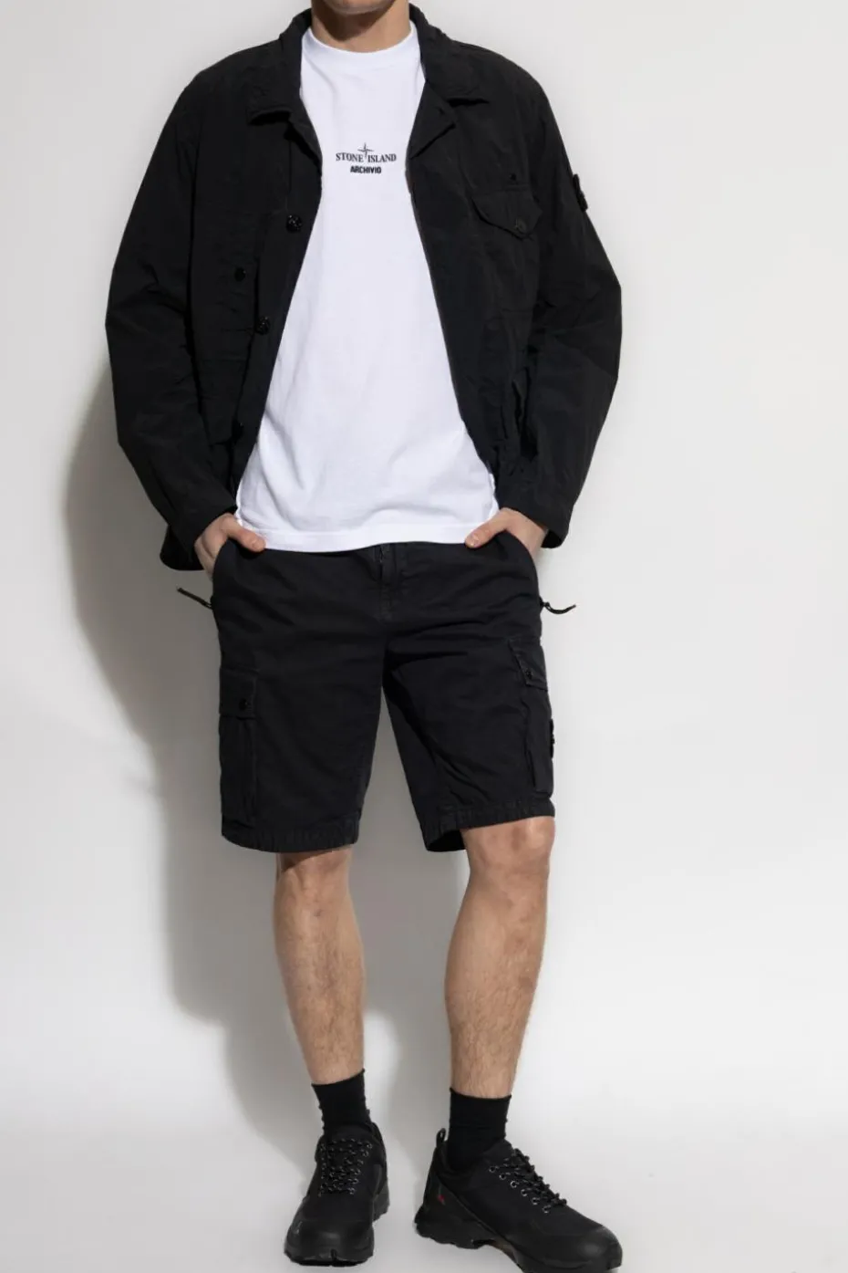 Stone Island BLACK Cargo shorts