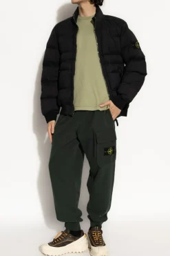 Stone Island BLACK Down jacket `Seamless