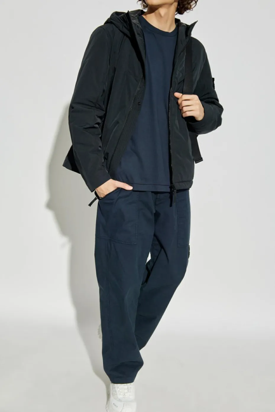 Stone Island BLACK Insulated jacket "Micro Twill"