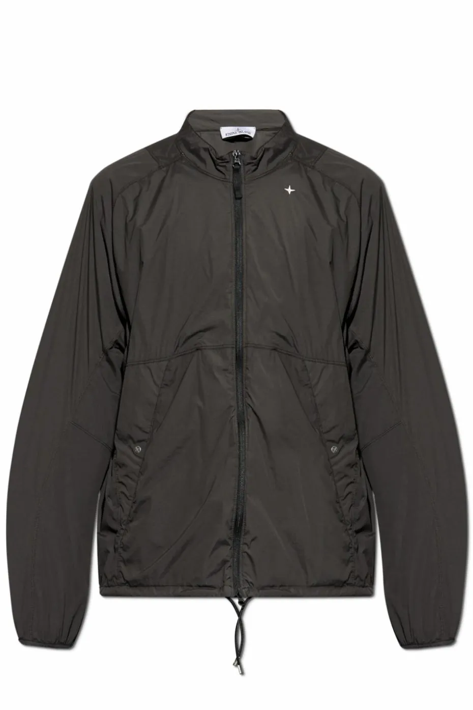 Stone Island BLACK Jacket with stand-up collar