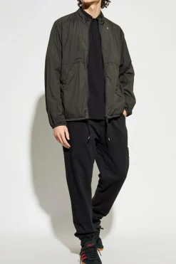 Stone Island BLACK Jacket with stand-up collar