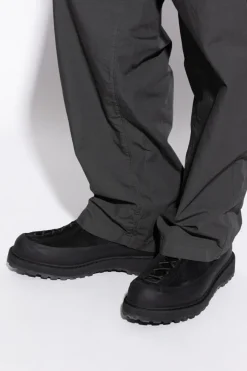 Stone Island BLACK Leather ankle boots