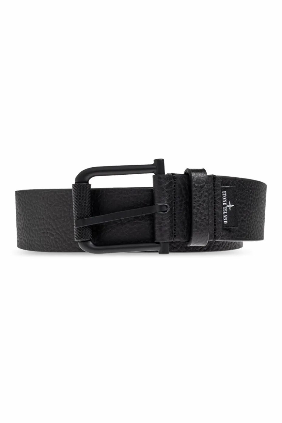 Stone Island BLACK Leather belt