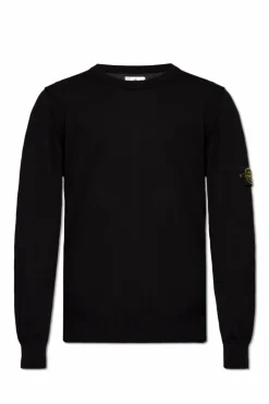 Stone Island BLACK Sweater with logo
