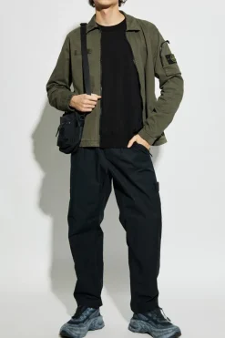Stone Island BLACK Sweater with logo