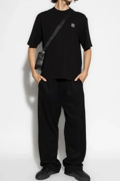 Stone Island BLACK T-shirt with logo