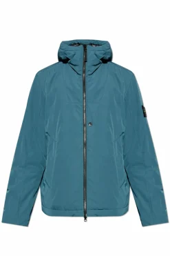 Stone Island BLUE Hooded jacket "Micro Twill"