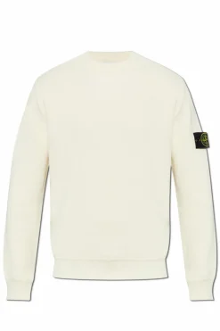 Stone Island cream Sweater with logo