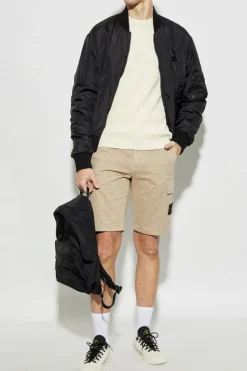 Stone Island cream Sweater with logo