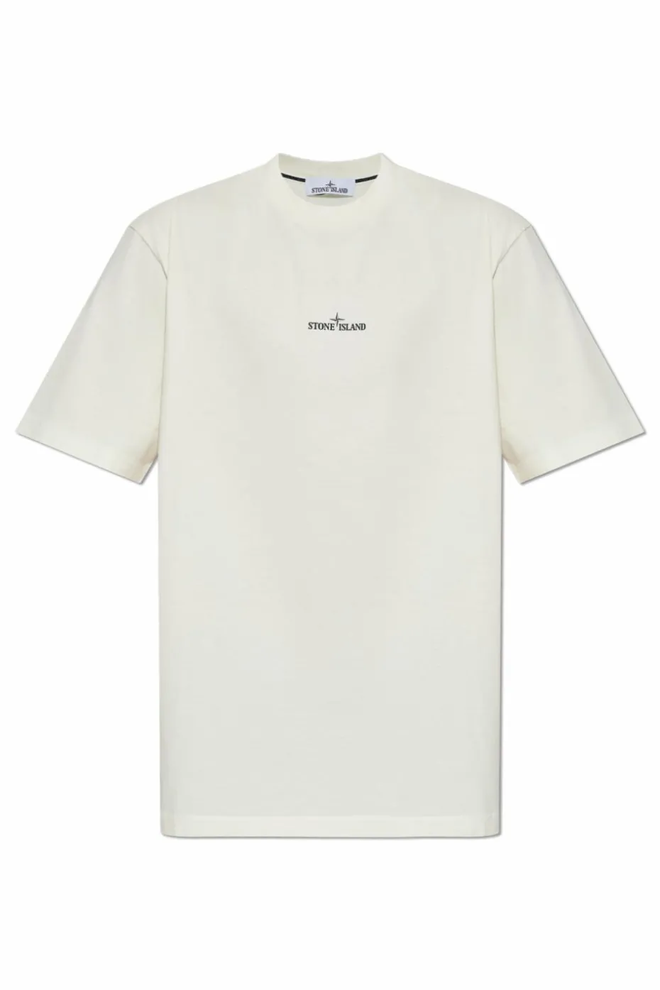 Stone Island cream T-shirt logo