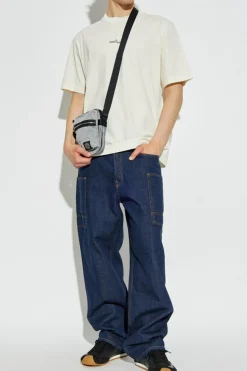 Stone Island cream T-shirt logo