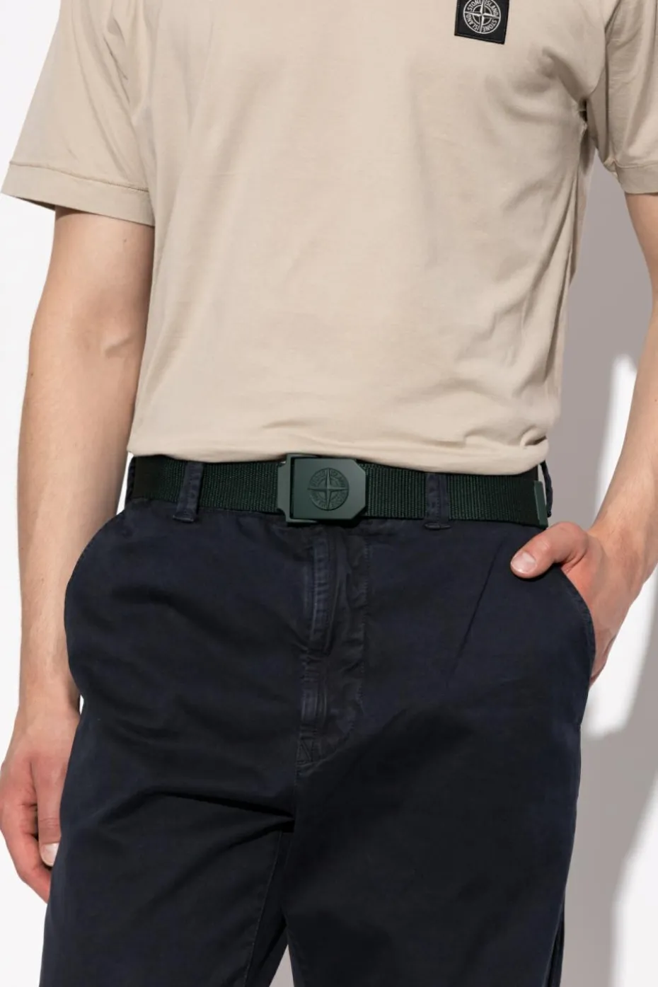 Stone Island GREEN Belt with logo