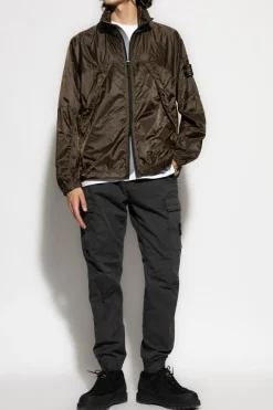 Stone Island GREEN Light jacket with hood