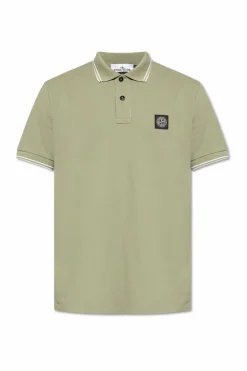 Stone Island GREEN Polo with logo