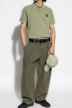 Stone Island GREEN Polo with logo