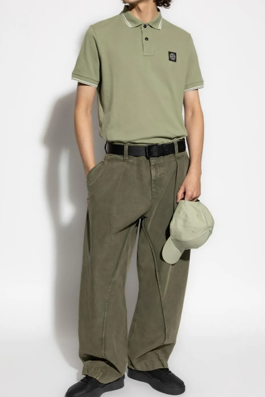 Stone Island GREEN Polo with logo
