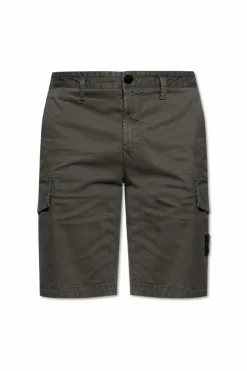 Stone Island GREEN Shorts with logo