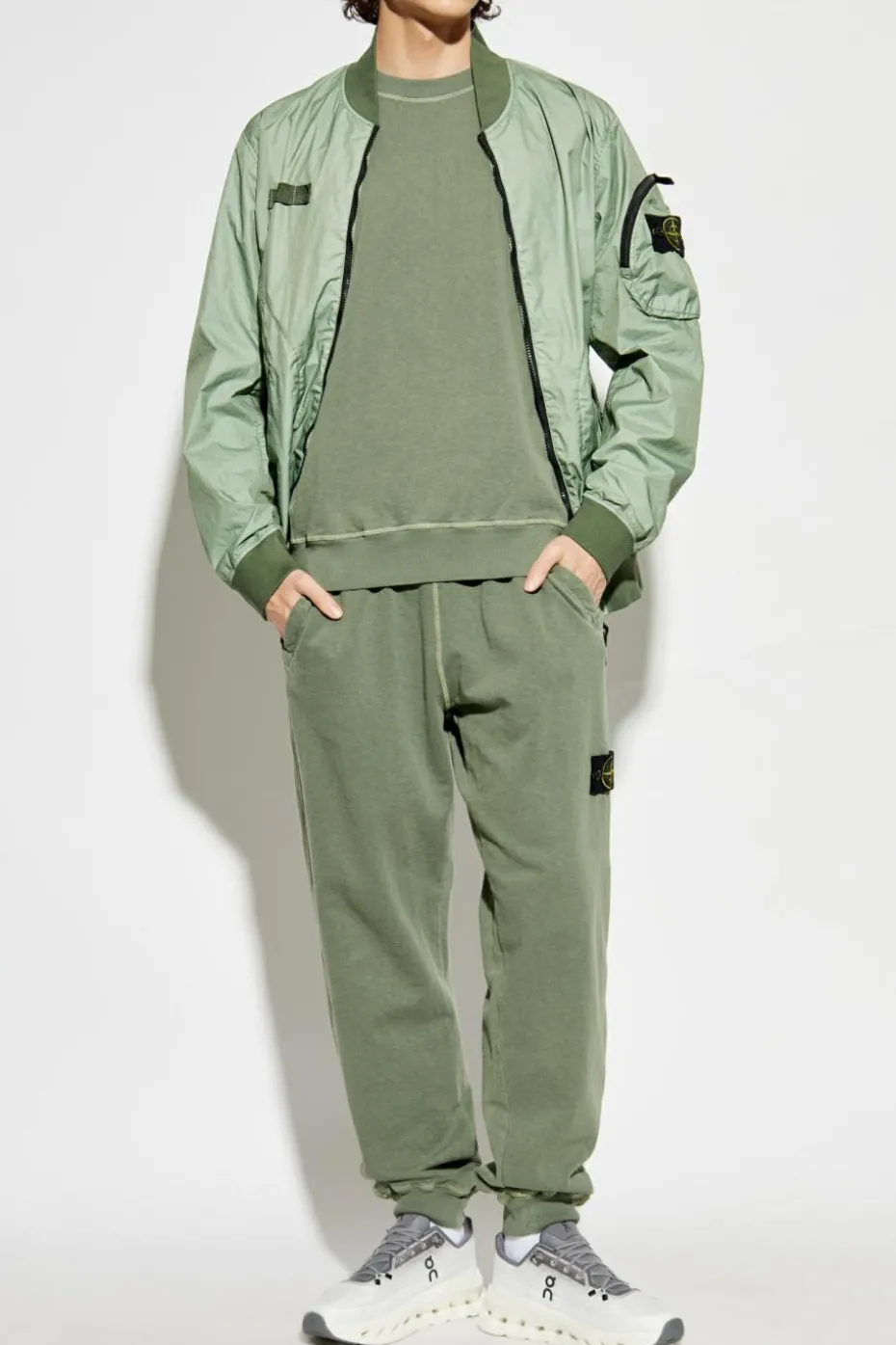 Stone Island GREEN Sweatpants with detachable patch