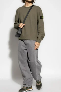 Stone Island GREEN Sweatshirt with logo