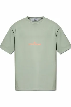Stone Island GREEN T-shirt with print