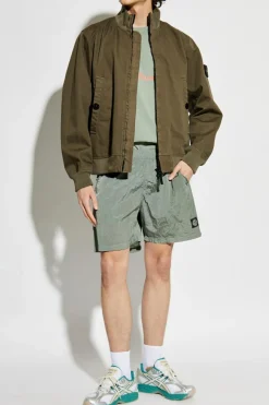 Stone Island GREEN T-shirt with print
