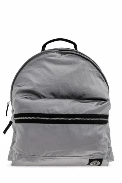 Stone Island GREY Backpack with logo