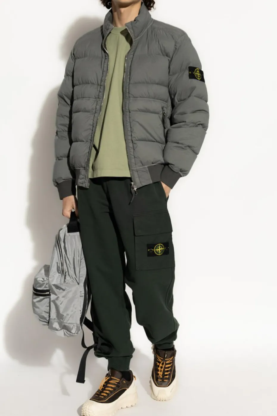 Stone Island GREY Down jacket "Seamless Tunnel Nylon Down-Tc"