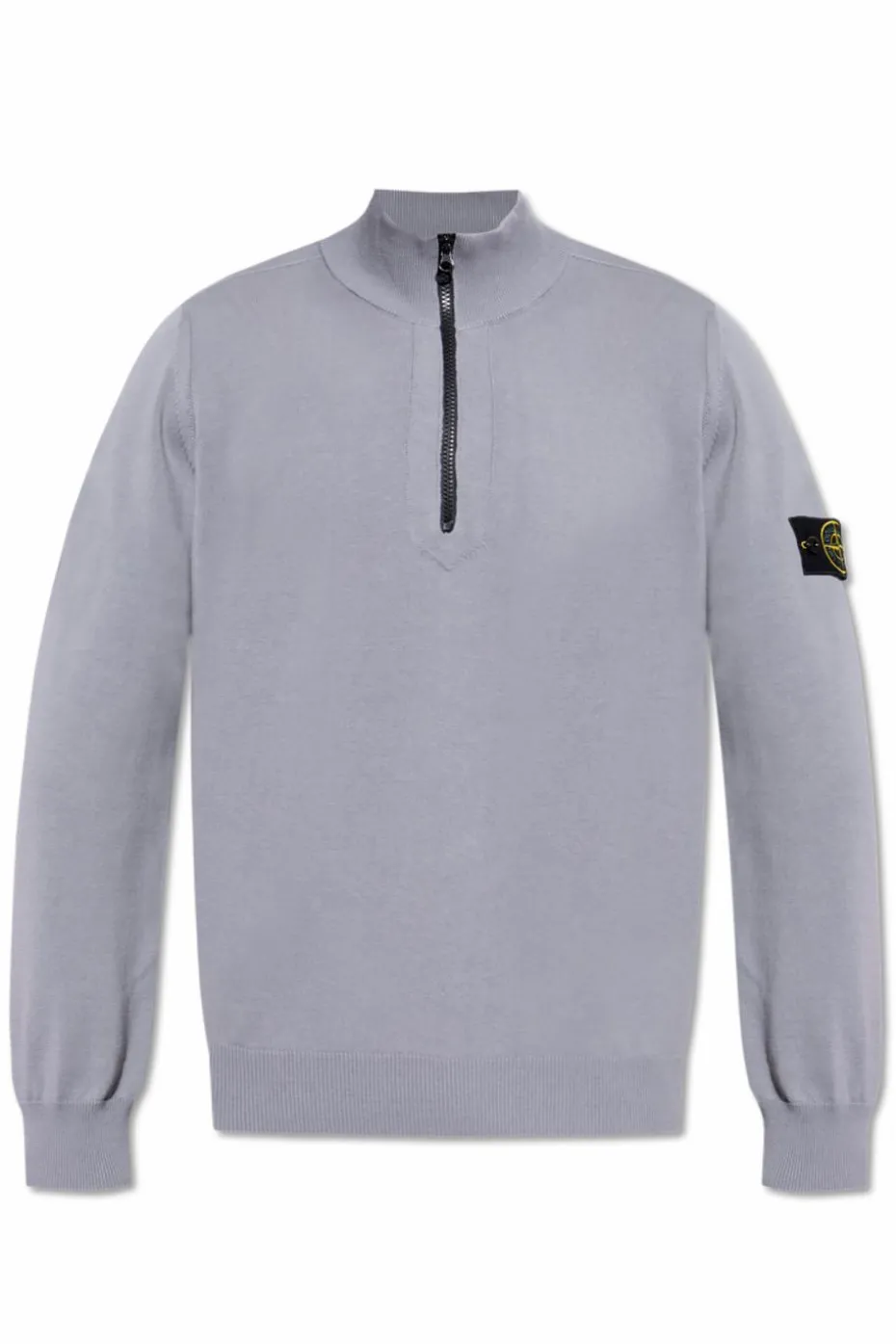 Stone Island GREY Sweater with stand-up collar
