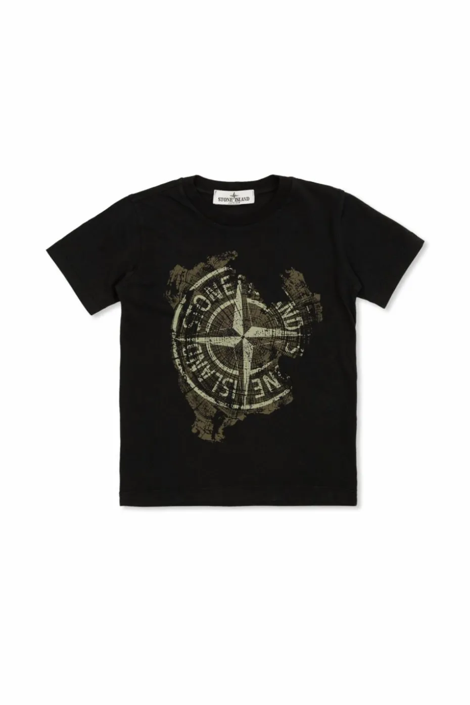 Stone Island Junior BLACK T-shirt with logo
