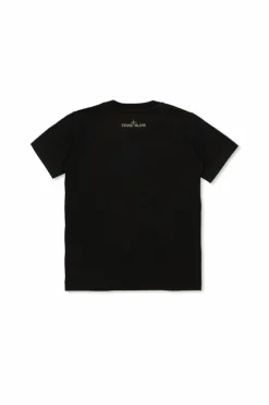 Stone Island Junior BLACK T-shirt with logo