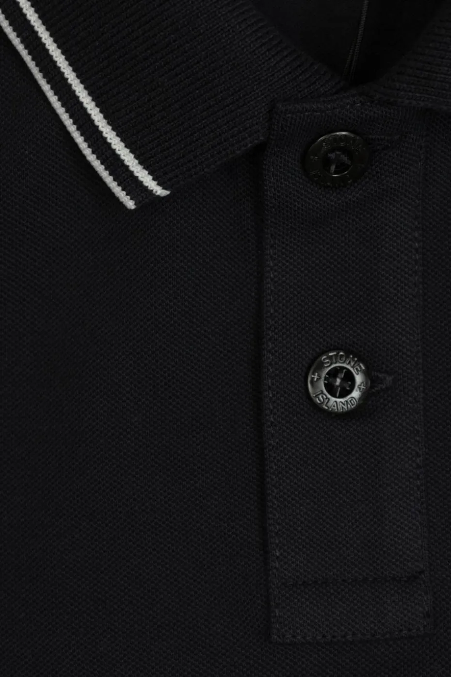 Stone Island Junior BLACK Polo with logo