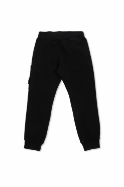 Stone Island Junior BLACK Pants with logo