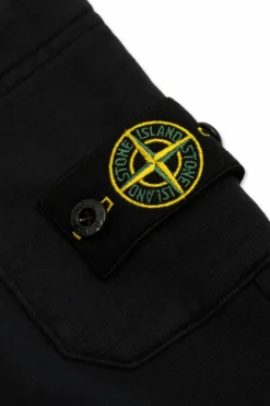 Stone Island Junior BLACK Pants with logo