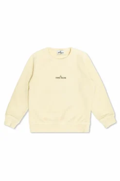Stone Island Junior cream Sweatshirt with logo