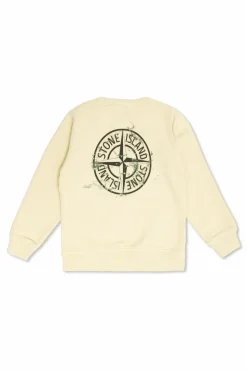 Stone Island Junior cream Sweatshirt with logo