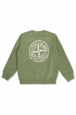 Stone Island Junior GREEN Sweatshirt with logo