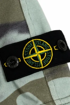 Stone Island Junior GREEN Patterned shorts