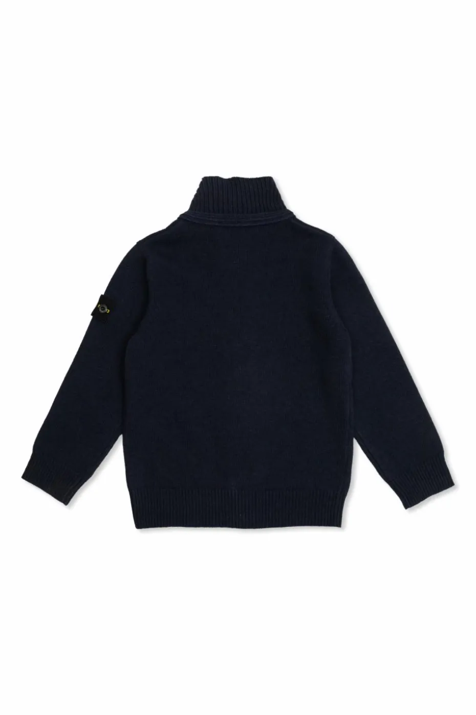 Stone Island Junior NAVY BLUE Cardigan with logo patch