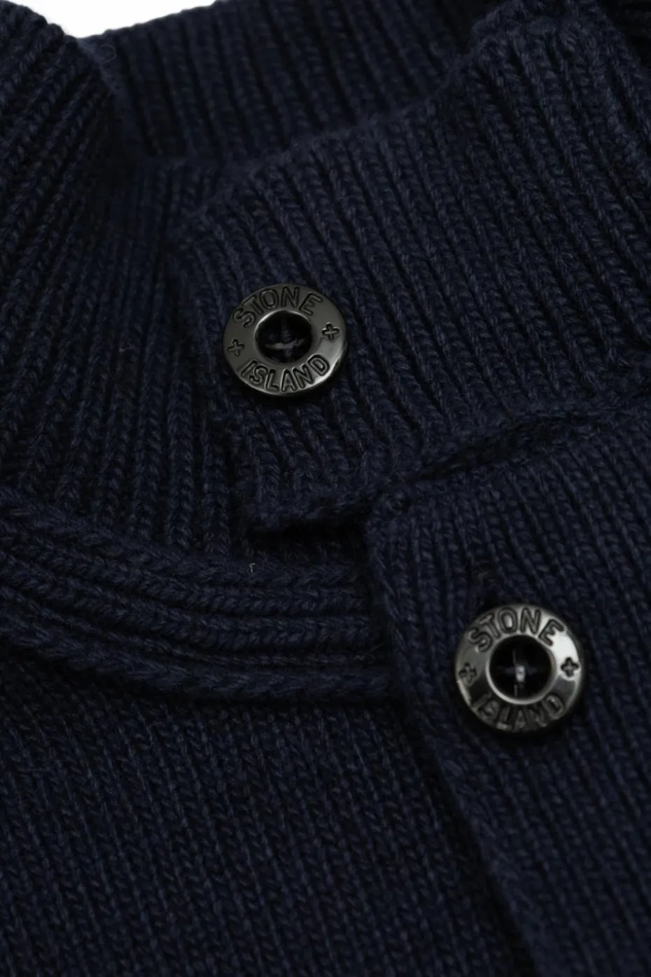 Stone Island Junior NAVY BLUE Cardigan with logo patch
