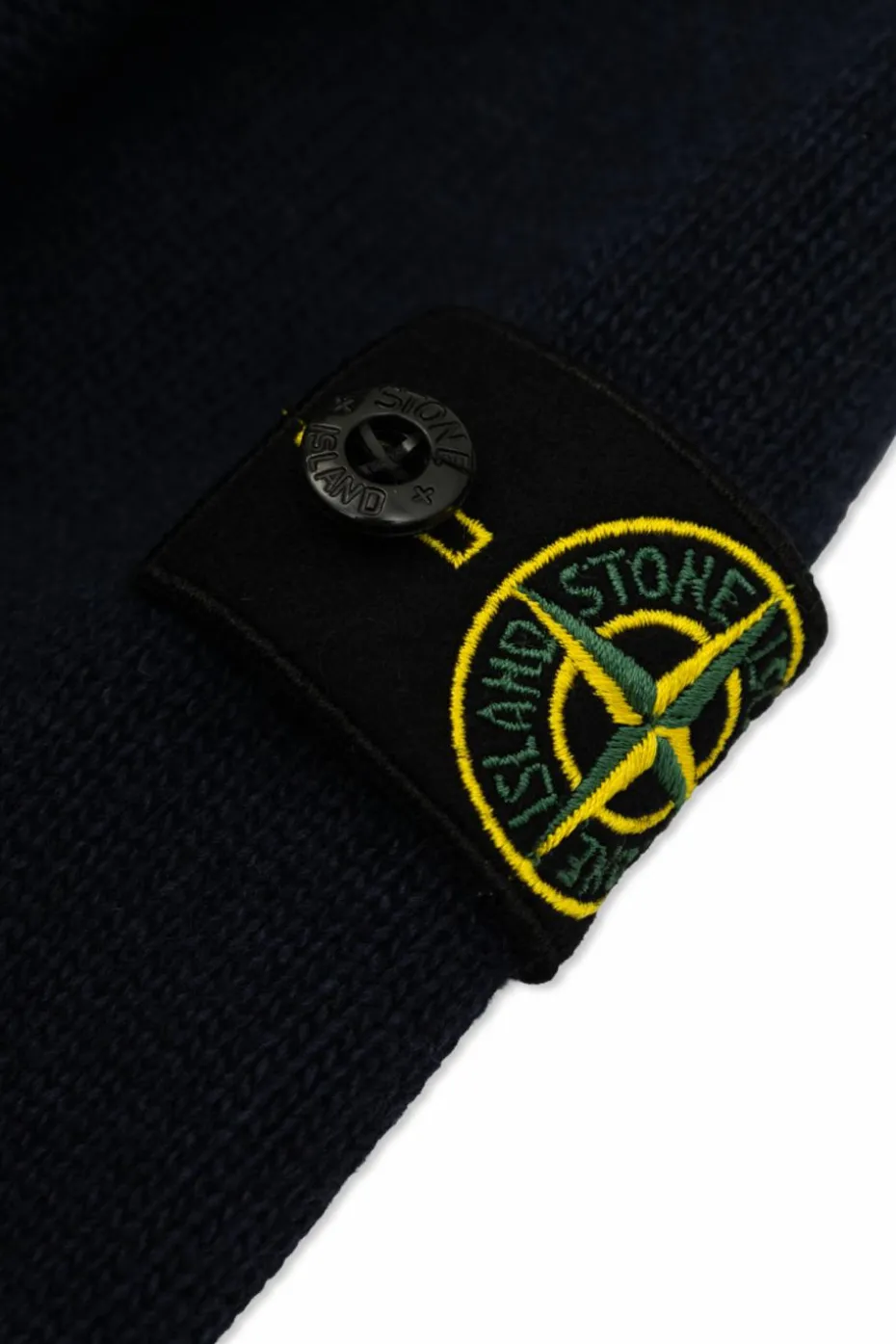 Stone Island Junior NAVY BLUE Cardigan with logo patch