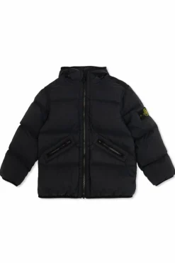 Stone Island Junior NAVY BLUE Down jacket with hood