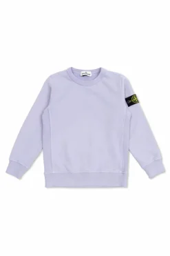 Stone Island Junior PURPLE Sweatshirt with logo