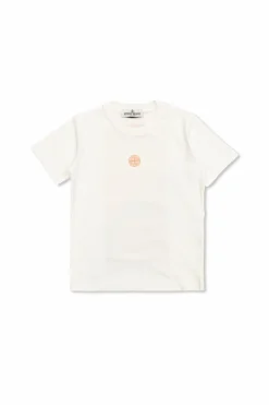 Stone Island Junior WHITE T-shirt with logo