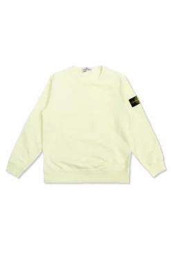 Stone Island Junior YELLOW Sweatshirt with logo patch